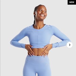 Whitney Simmons long sleeve crop beautiful blue